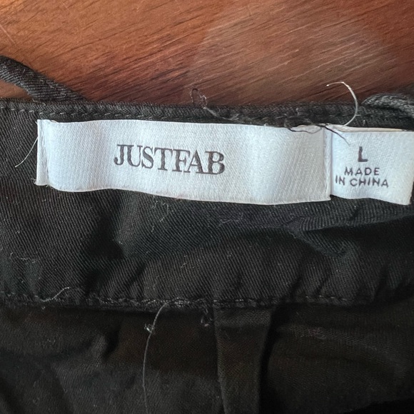 JustFab Sleek Black Jumpsuit Size L - Picture 7 of 8